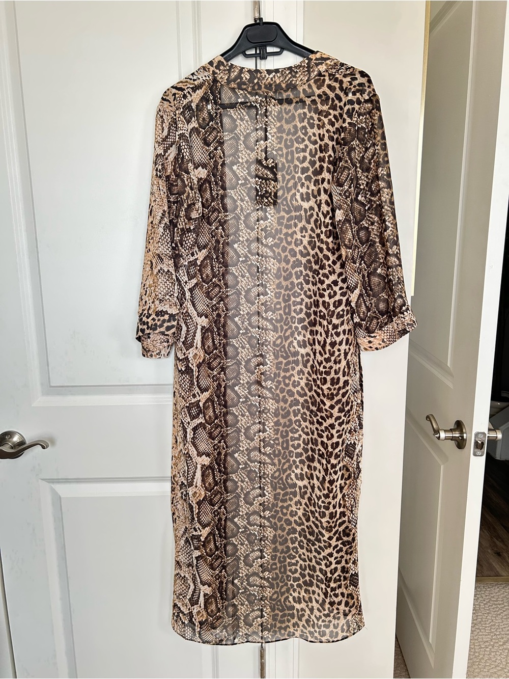 All Saints Women’s Snake Print Long Kimono - Picture 2 of 5